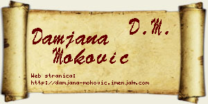 Damjana Moković vizit kartica